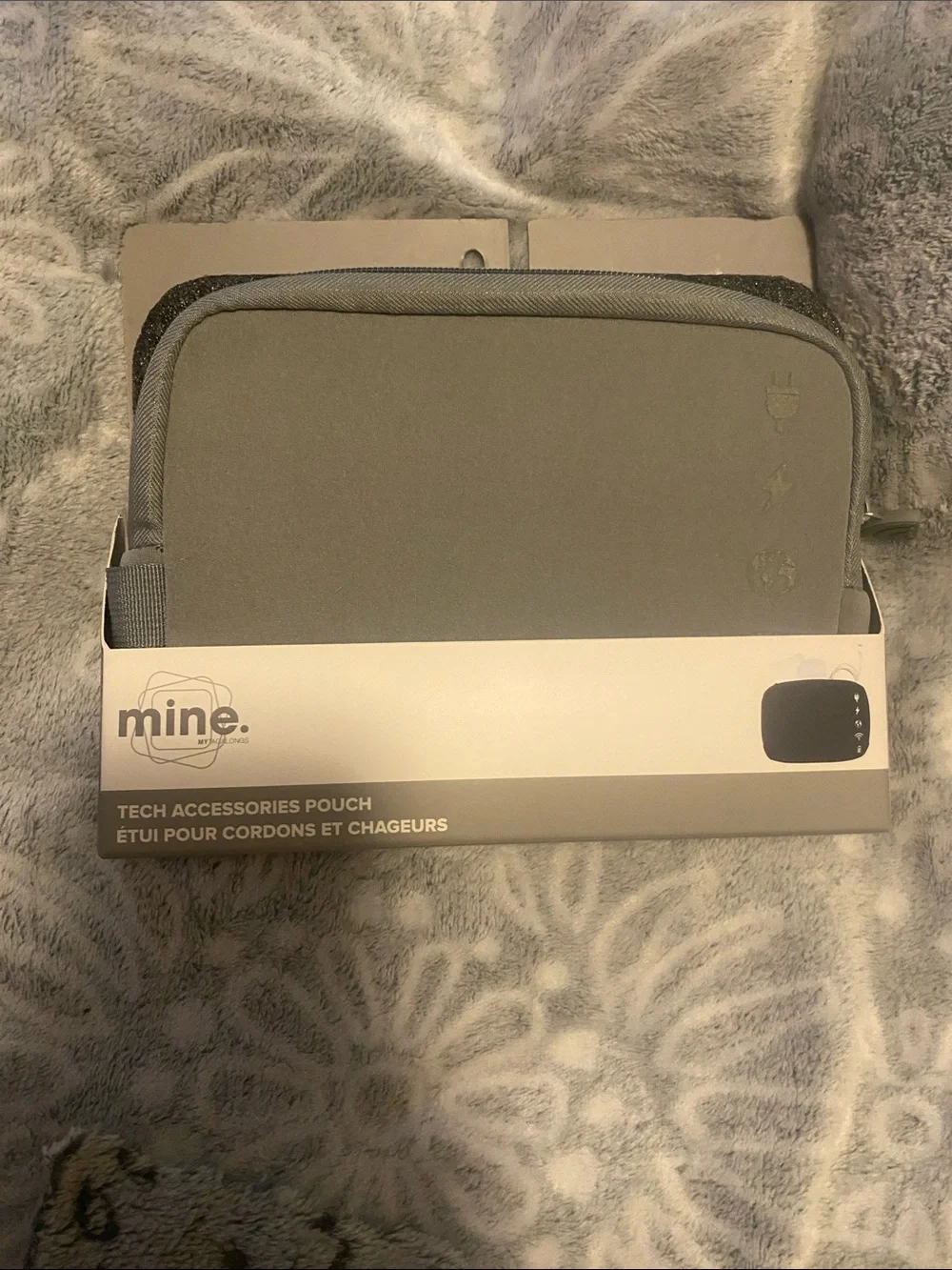 mine Gray Tech Accessories Pouch Organizer